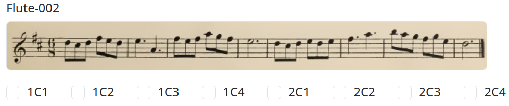 Example – rating with 1C1–2C4 codes